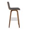 Armen Living Vienna 26" Swivel Counter Stool in Walnut Wood Finish with Gray Faux Leather LCVIBAGRWA26 - alternate 6